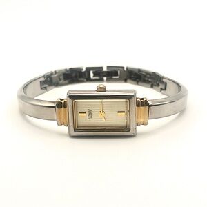 Citizen Womens Watch Minimalist Two Tone 6.25 Inches New Battery